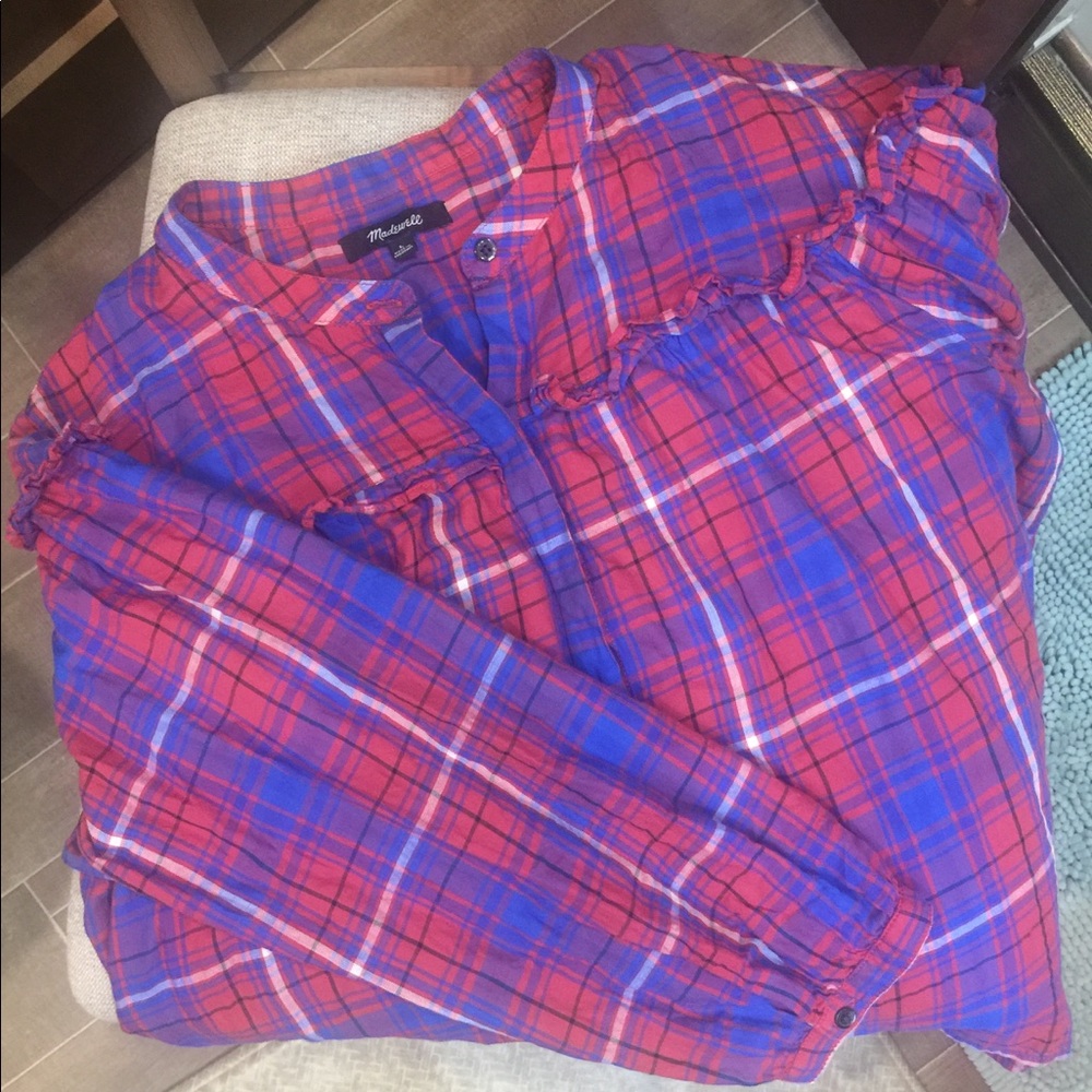 Madewell brand plaid top